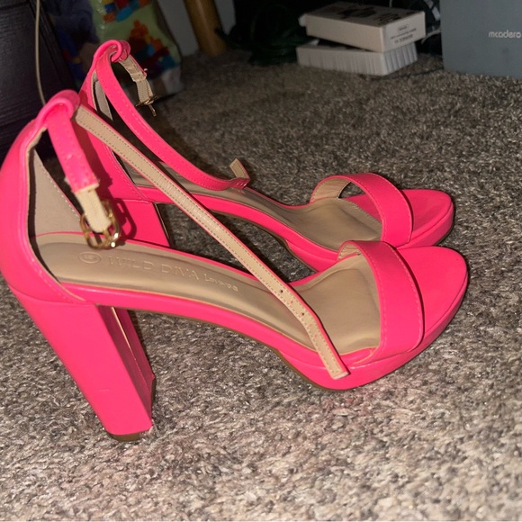 Wild Diva lounge Pink High Heel Sandals - Picture 2 of 3